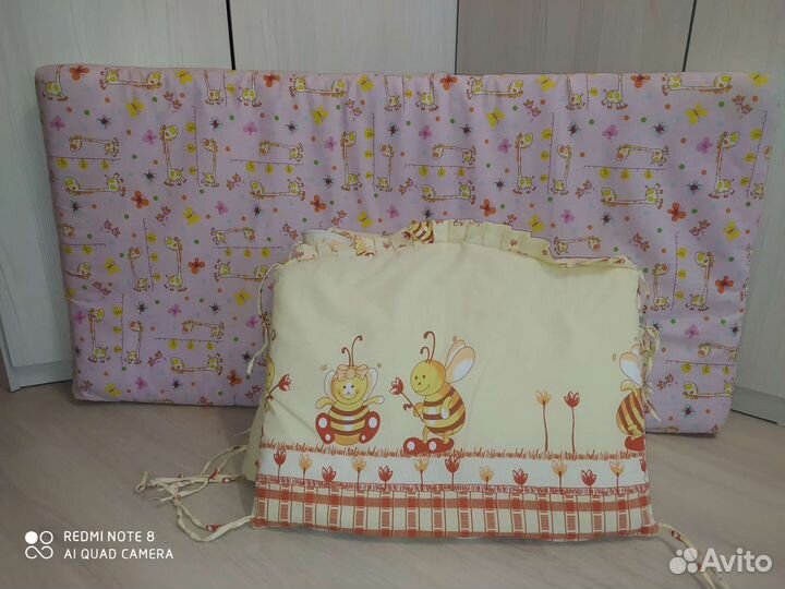 Детский матрас,бортики,постел.белье