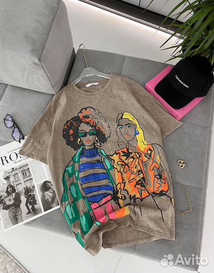 Футболка яркая женская варенка 42-50