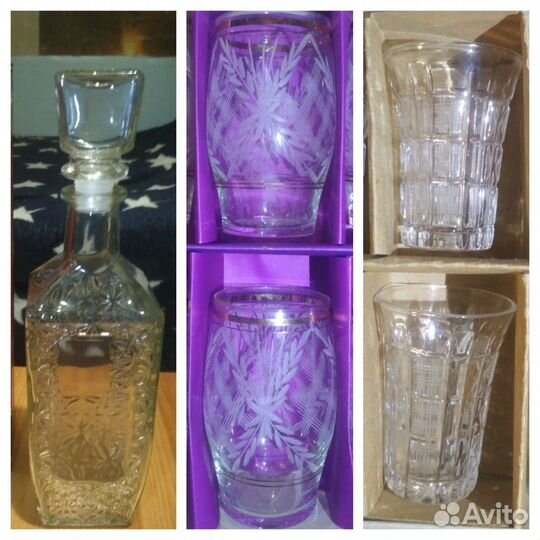 Штоф, стаканы, рюмки хрусталь