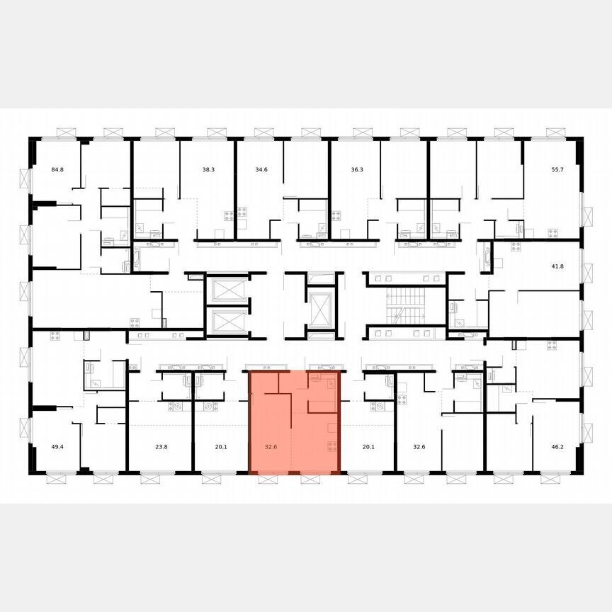 1-к. квартира, 32,6 м², 19/24 эт.