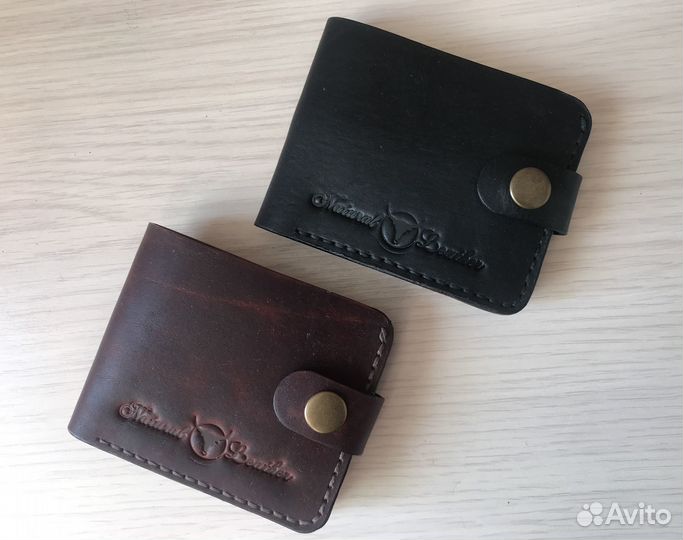 Кожаный кошелек, мужской портмоне натуральная кожа