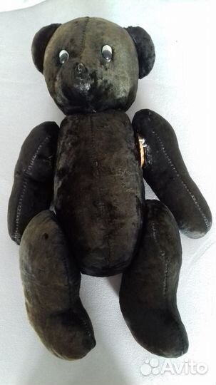 Мишка плюшевый на дисках, вата, СССР 1950-е гг