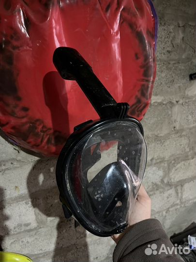 Маска для подводного плавания с трубкой