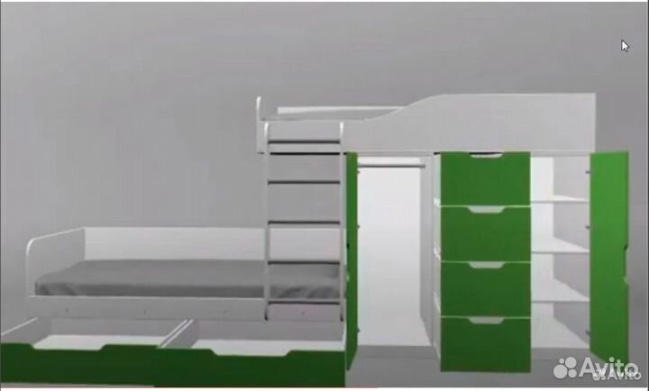 Детская кровать Белый Дуб Молочный