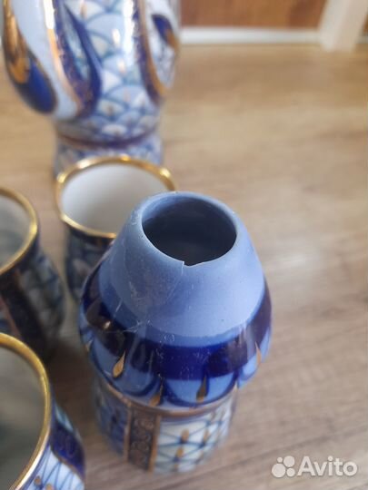 Кумган-кувшин для вина со стаканчиками, СССР