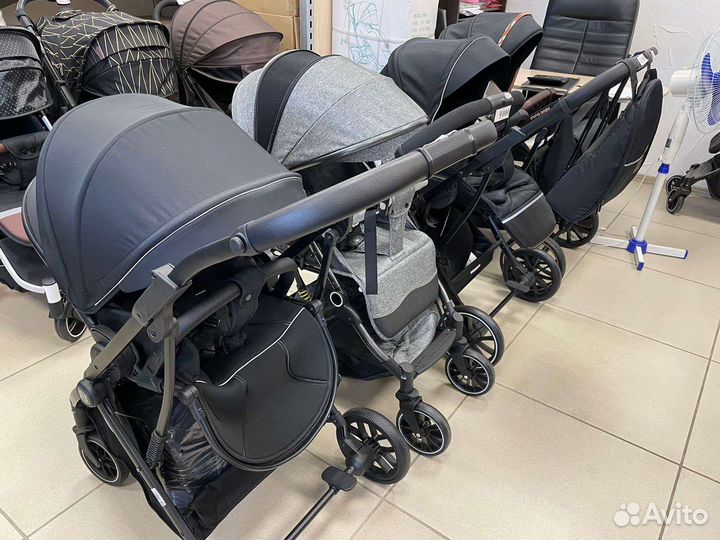 Коляски с перекидной ручкой, черные