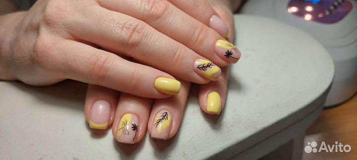 Маникюр ногтей,покрытие гель лаком с укреплением