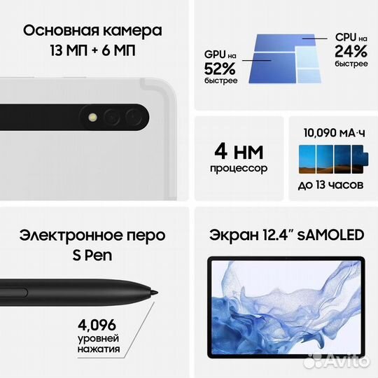 Samsung Tab S8+ Plus 5G LTE 128GB Graphite