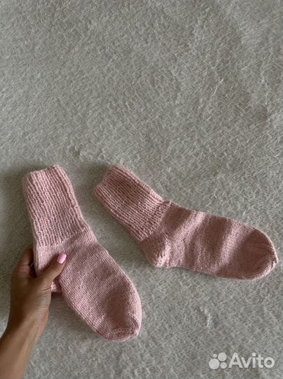 Носки ручной вязки шерстяные