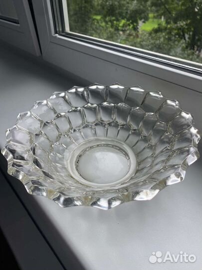 Прозрачное блюдо (фруктница/салатница) времён СССР