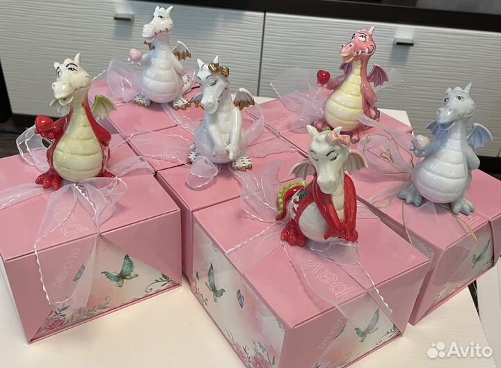 Фарфоровые статуэтки pavone италия новые