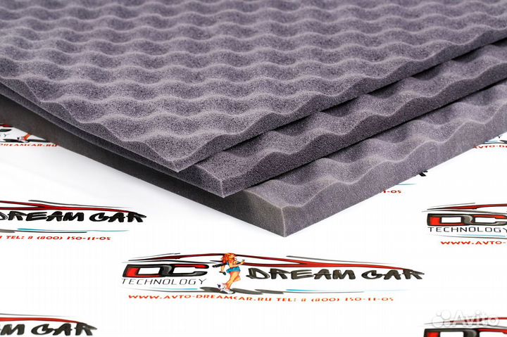 Акустический поролон, самоклеящийся, волна 15мм