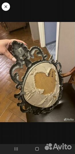 Вышивка старинная в раме