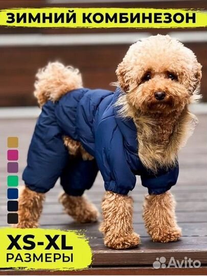 Зимний комбинезон для маленькой собаки
