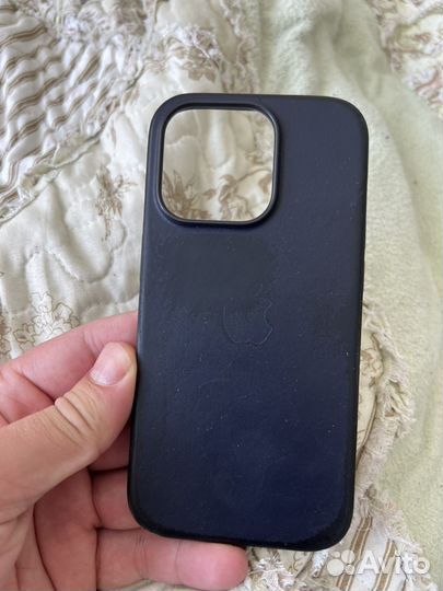 Чехол на iPhone 14 pro кожаный leather case