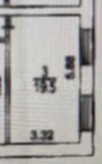 Комната 19,5 м² в 4-к., 1/5 эт.