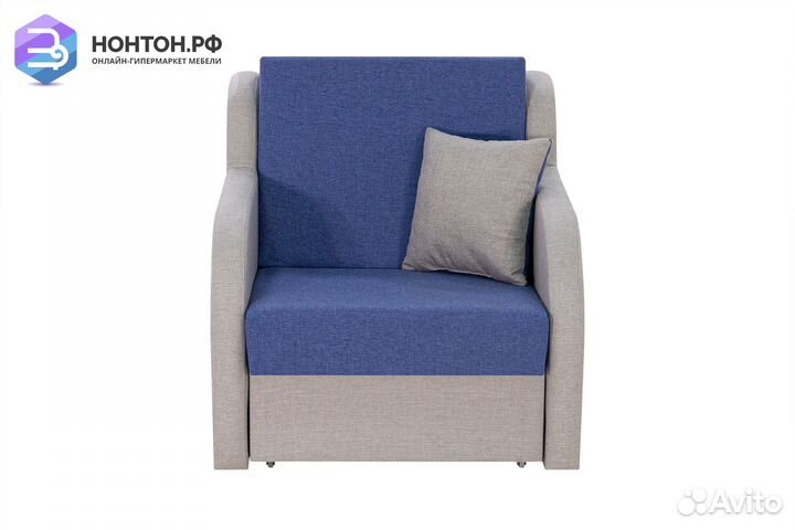 Кресло аккордеон Ремикс 1 синее / серое