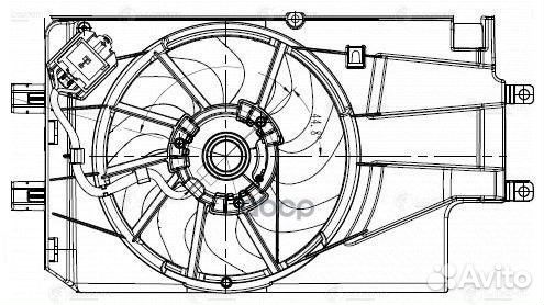 Э/вентилятор охл. с кожухом для а/м ваз 2190 Гр