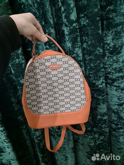 Orange Women's Backpack by David Jones