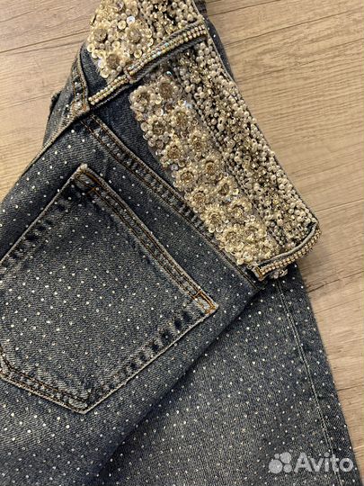 Джинсы со стразами topshop