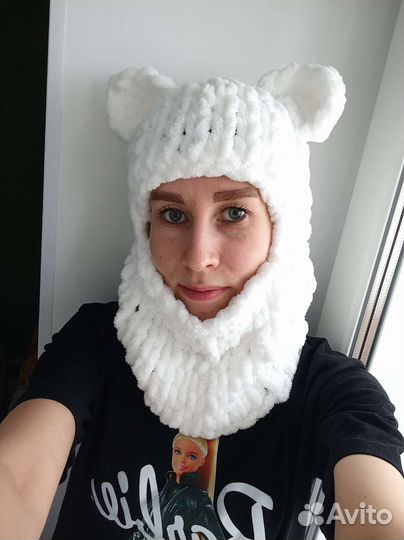 Шапка балаклава с ушками