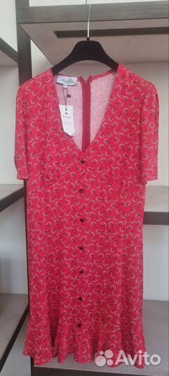 Платье летнее красное