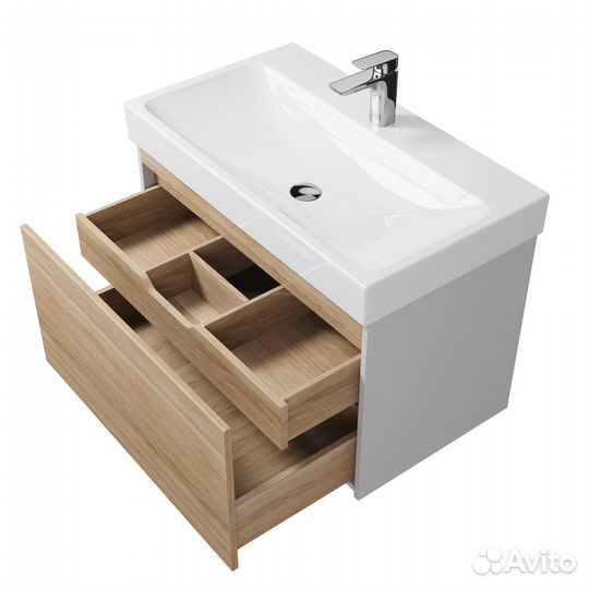 Creto Etna Тумба подвесная Sot 80 (1 внеш ящ+1 внутр. ящ), 4-1078S