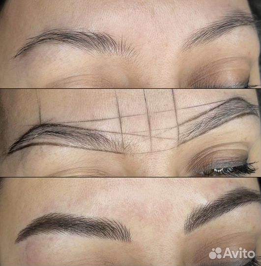 Перманентный макияж бровей Микроблейдинг