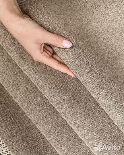 Комплект портьер блэкаут Массимо Песочный шторы