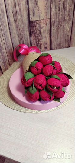 Корзины со съедобными тюльпанами