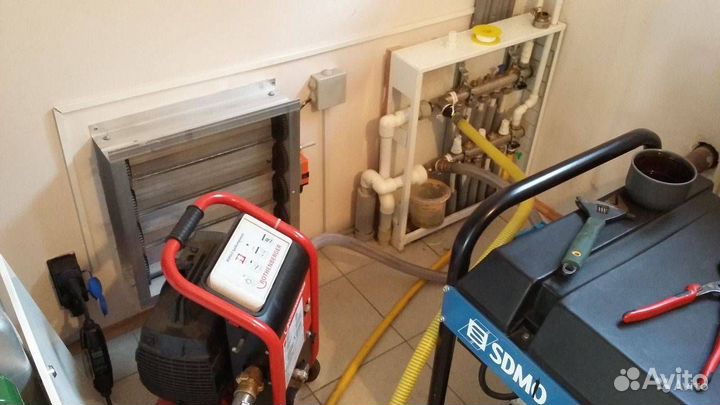 Промывка системы отопления, чистка канализации