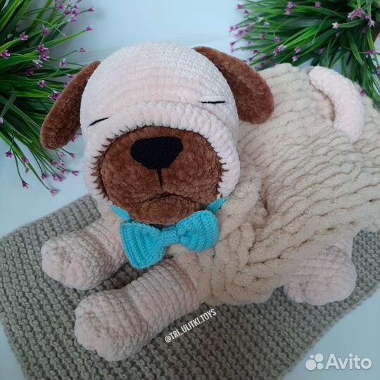 Пижамница. Мопс/Зайчик/Кукла. Игрушка handmade