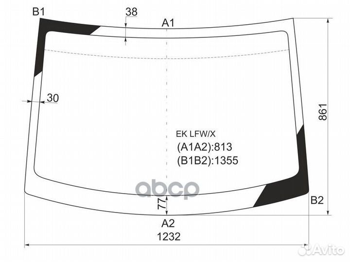 Стекло лобовое mitsubishi EK wagon 02-13/nissan