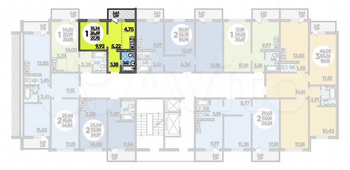 Квартира-студия, 27,8 м², 10/18 эт.