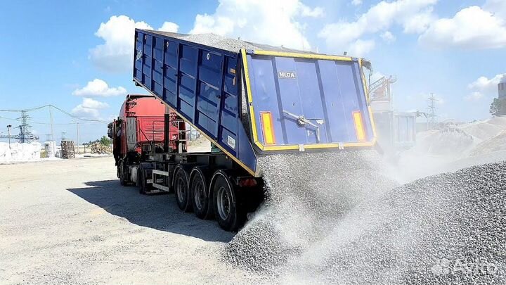 Щебень полуприцепами. Отсев.Щпс