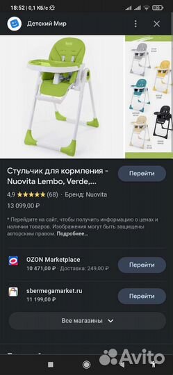 Детский стульчик для кормления
