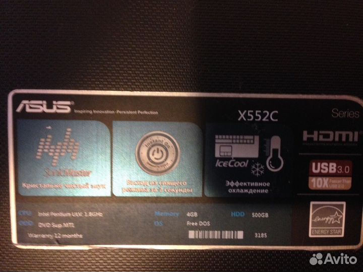 Ноутбук asus X552C