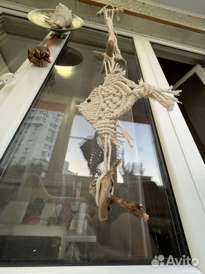 Панно в технике макраме «Рыбки«