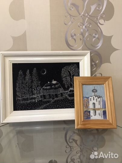 Картина аппликация, вышивка