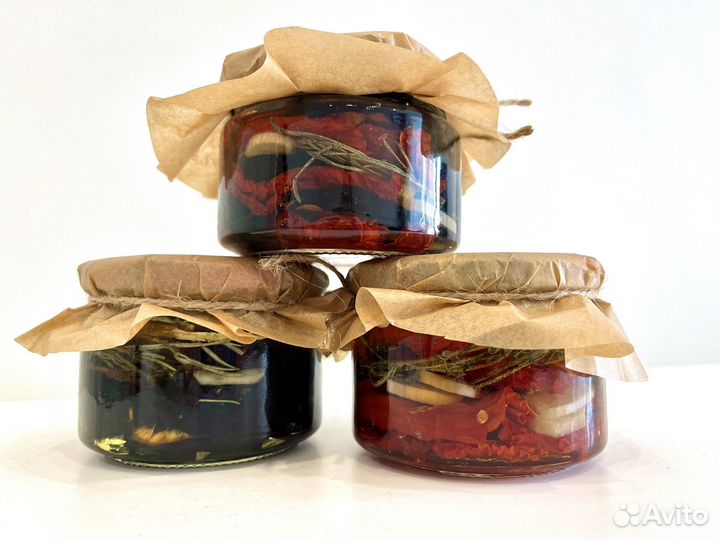 Вяленые томаты, вяленые сливы