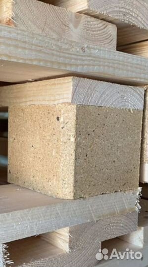 Прессованные шашки для поддонов 100x100мм