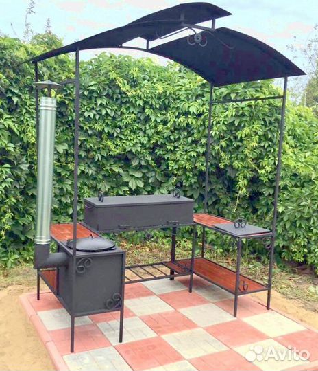 Мангал с печкой