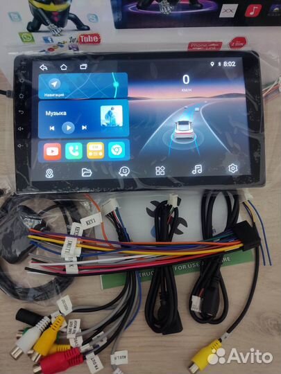 Автомагнитола 9 дюймов, 2Гб, 32гб, вай-фай, блютус