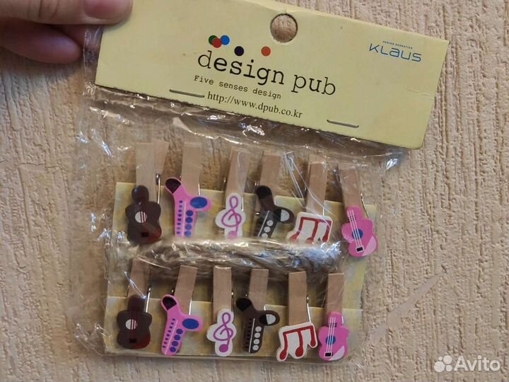 Прищепки декоративные музыка