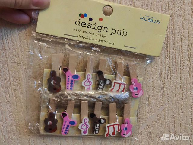 Прищепки декоративные музыка