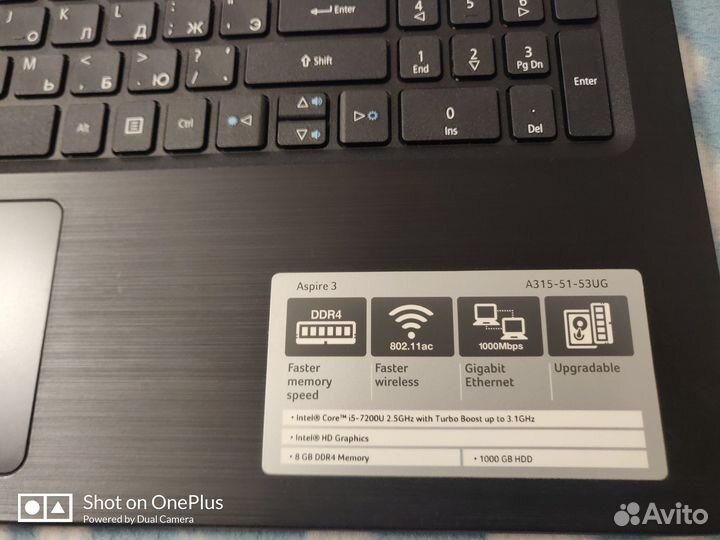 Ноутбук Acer Aspire A315-51-53UG i5-7200U