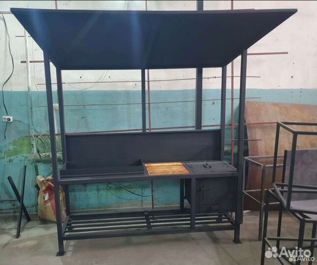 Мангал с крышей