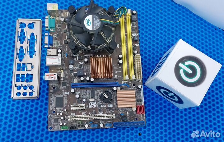 Материнская плата Asus P5KPL-AM SE + Intel Celeron