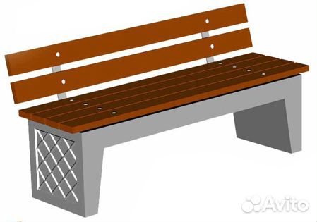 Скамья бетонная С9С