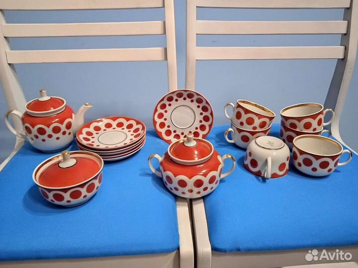 Чайный сервиз на 6 персон, полный набор